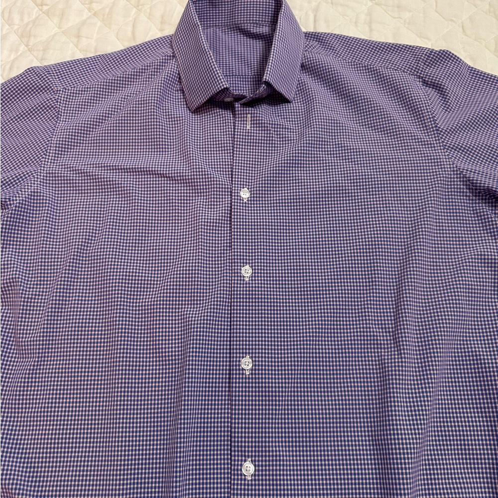 State and Liberty Men's Purple Checkered Shirt